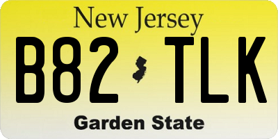 NJ license plate B82TLK