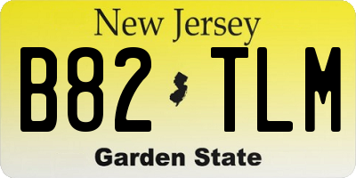 NJ license plate B82TLM