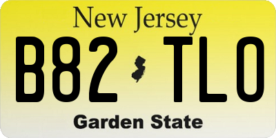 NJ license plate B82TLO