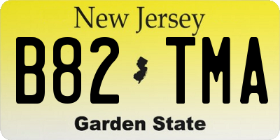 NJ license plate B82TMA
