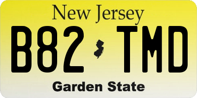 NJ license plate B82TMD