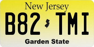 NJ license plate B82TMI
