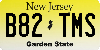 NJ license plate B82TMS