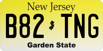 NJ license plate B82TNG