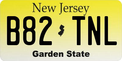 NJ license plate B82TNL