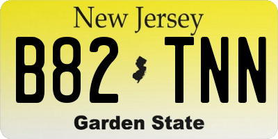 NJ license plate B82TNN
