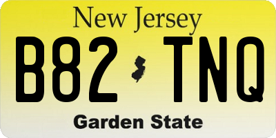 NJ license plate B82TNQ