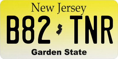 NJ license plate B82TNR