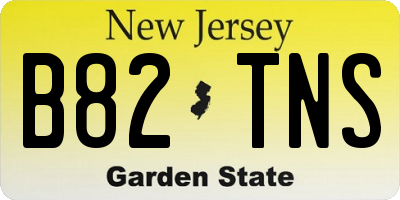 NJ license plate B82TNS