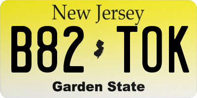 NJ license plate B82TOK