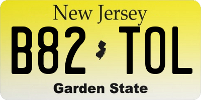NJ license plate B82TOL