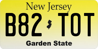 NJ license plate B82TOT