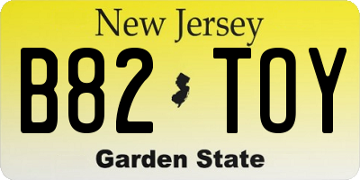 NJ license plate B82TOY