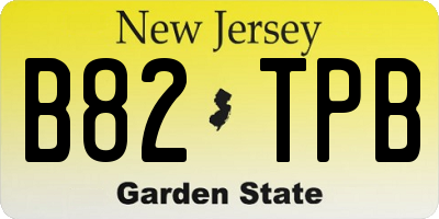 NJ license plate B82TPB