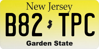 NJ license plate B82TPC