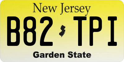 NJ license plate B82TPI