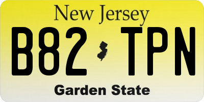 NJ license plate B82TPN