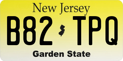 NJ license plate B82TPQ