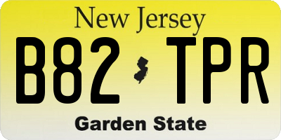 NJ license plate B82TPR