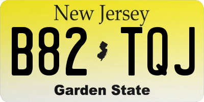 NJ license plate B82TQJ