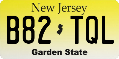 NJ license plate B82TQL