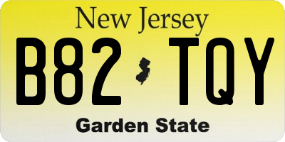 NJ license plate B82TQY