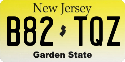 NJ license plate B82TQZ