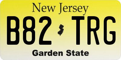 NJ license plate B82TRG
