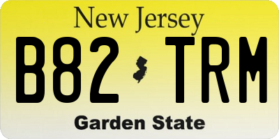 NJ license plate B82TRM