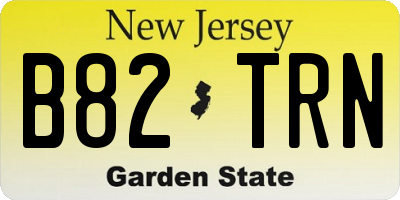NJ license plate B82TRN