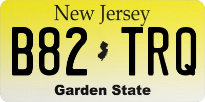NJ license plate B82TRQ