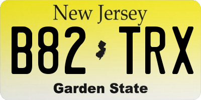 NJ license plate B82TRX