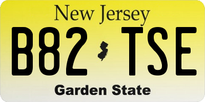 NJ license plate B82TSE
