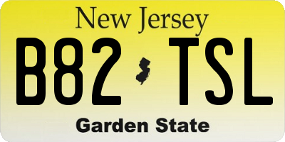 NJ license plate B82TSL