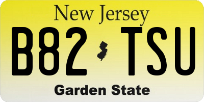 NJ license plate B82TSU