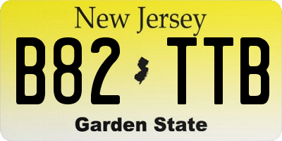 NJ license plate B82TTB