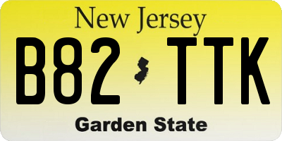 NJ license plate B82TTK