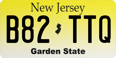 NJ license plate B82TTQ