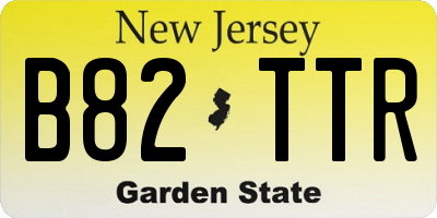 NJ license plate B82TTR
