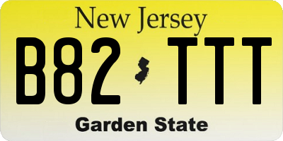 NJ license plate B82TTT