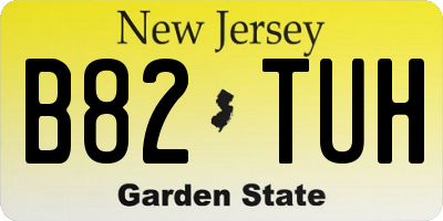 NJ license plate B82TUH
