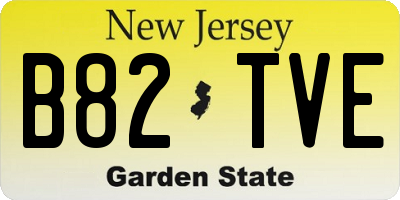 NJ license plate B82TVE