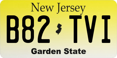 NJ license plate B82TVI