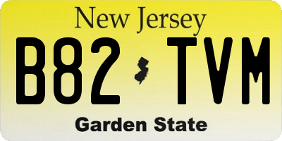 NJ license plate B82TVM