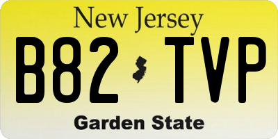 NJ license plate B82TVP