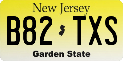 NJ license plate B82TXS