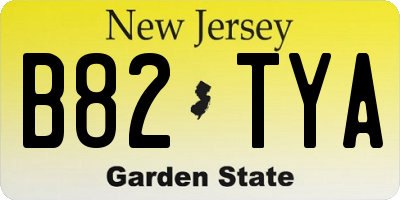 NJ license plate B82TYA