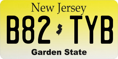 NJ license plate B82TYB