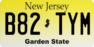 NJ license plate B82TYM