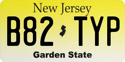 NJ license plate B82TYP